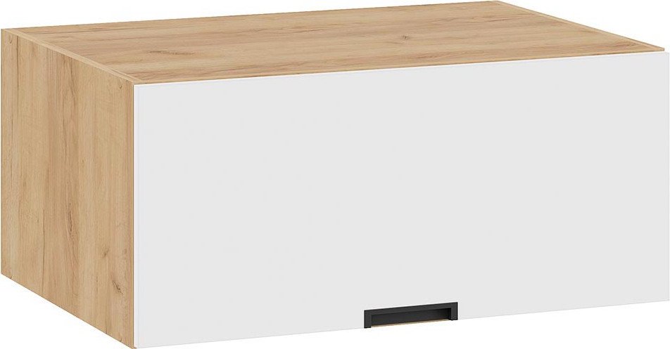 

Шкаф навесной Трия Гренада 1В8ГП (дуб крафт золотой/холст белый)