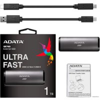 Внешний накопитель ADATA SE760 512GB ASE760-512GU32G2-CTI (титан)