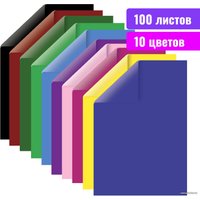 Набор цветного картона BRAUBERG Тонированный в массе 124745 (10 л, 100 л)