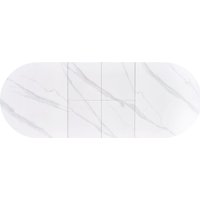 Кухонный стол Halmar Sirius 160-240/90 (белый мрамор/натуральный)