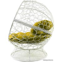 Кресло M-Group Апельсин 11520111 (белый ротанг/желтая подушка)