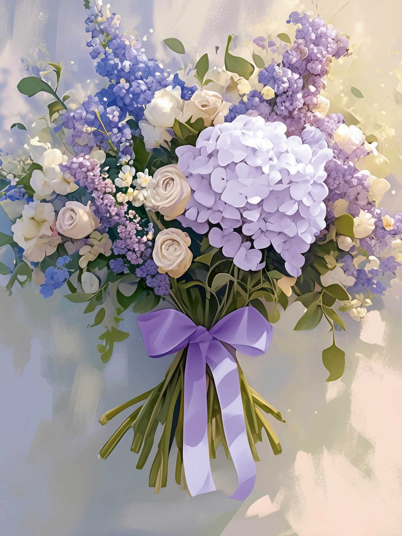 

Алмазная мозаика Феникс+ Букет в лиловых тонах 71366