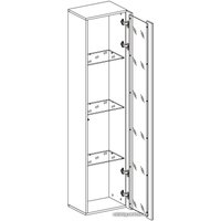 Стенка НК-Мебель Point комплект 7 гостиная (дуб вотан/черный глянец) в Лиде