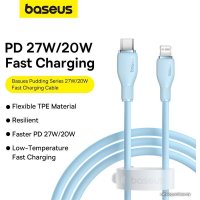 Кабель Baseus Pudding Series USB Type-C - Lightning (1.2 м, голубой)