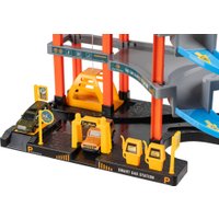 Детские автотреки, трассы Labalu 3-уровневый с дорогой и автомобилями P9488A-1 (желтый, 2 машинки)