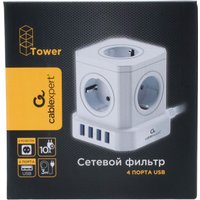 Сетевой фильтр Cablexpert TWR-5-U4-W-3