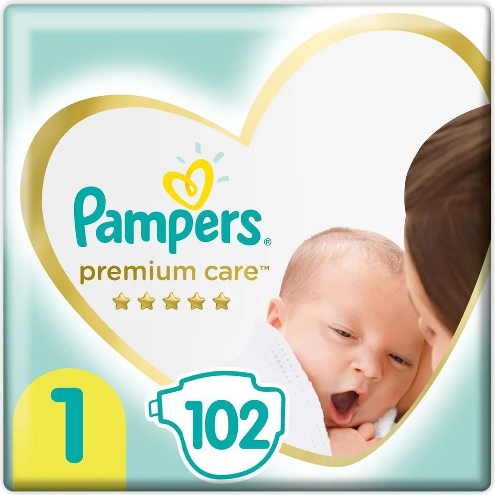 

Подгузники Pampers Premium Care 1 Newborn (102 шт)