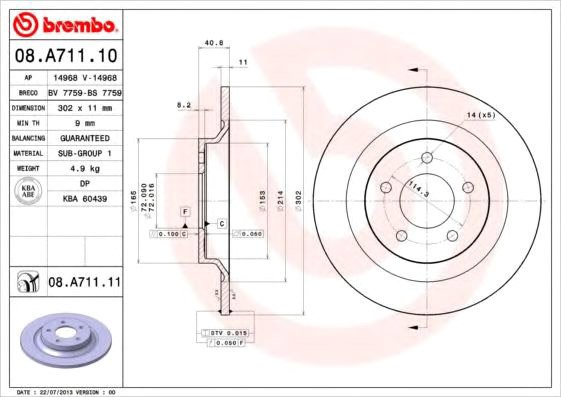 

Brembo 08A71111