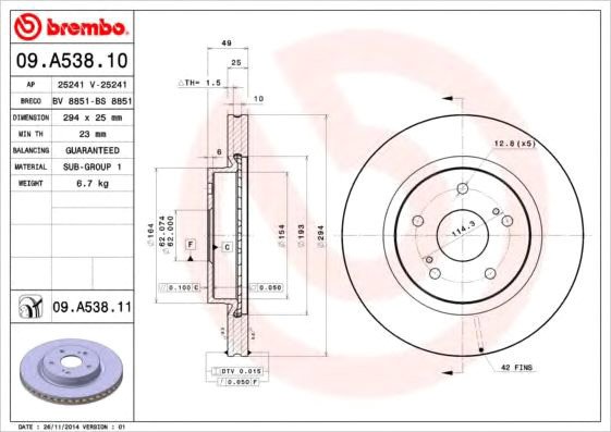 

Brembo 09A53810