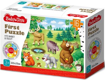 Мозаика/пазл Baby Toys First Puzzle Кто живет в лесу 04190