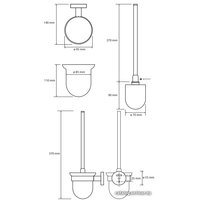 Ершик для унитаза Bemeta Graphit 156113017