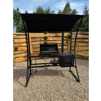 Мангал для дачи Grills Барбекю 800 с навесом и печью