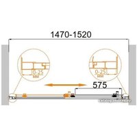 Душевая дверь Cezares Molveno-BF-1-150-C-Cr-IV