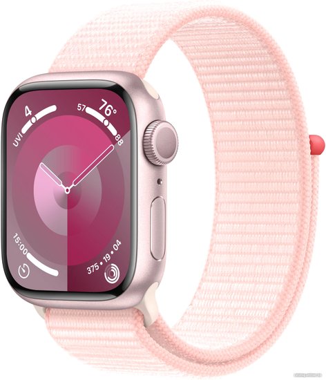 Apple Watch Series 9 41 мм (алюминиевый корпус, розовый/розовый ...
