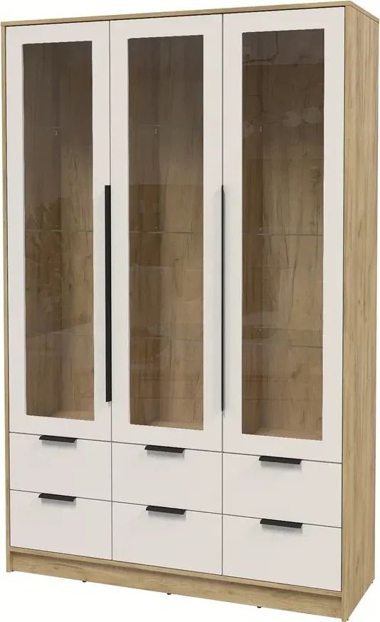 

Шкаф-витрина Интерлиния Концепт КТ-ШВ3 Глосс (дуб золотой/кашемир)