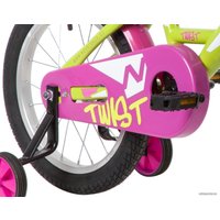 Детский велосипед Novatrack Twist New 16 2020 161TWIST.GNP20 (зеленый/розовый)