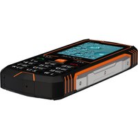 Кнопочный телефон Maxvi R10 (черный/оранжевый)
