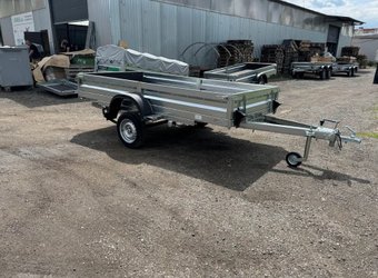 Одноосный прицеп AvtoS A28Р1B (2800x1500x300, R16, ресс. AL-KO, тент 1200мм Аэро)