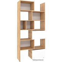 Стеллаж Глазов Лойс 95 (дуб золотой/белый)