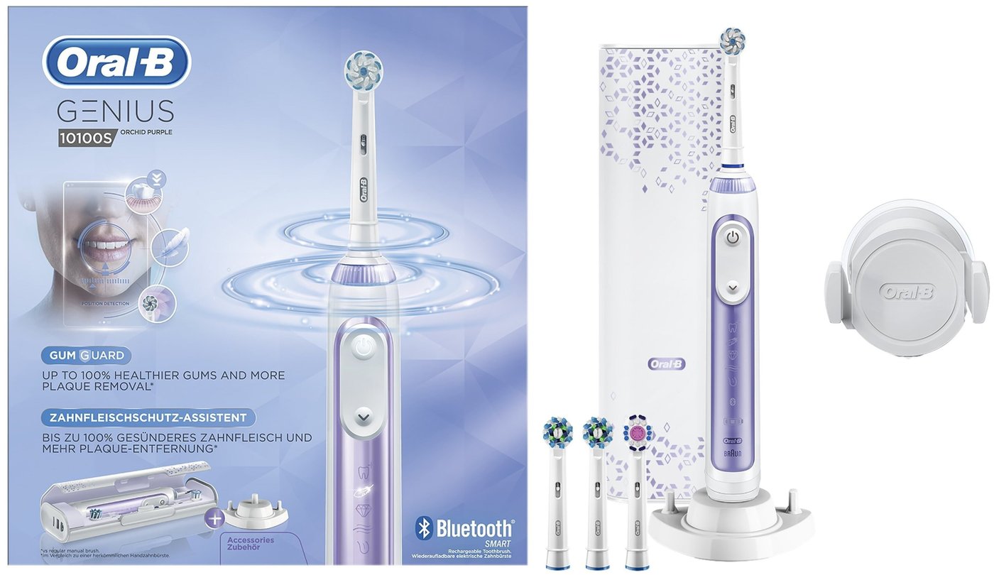 

Электрическая зубная щетка Oral-B Genius 10100S D701.544.6XC (белый/сиреневый)