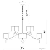 Подвесная люстра Divinare 4069/02 LM-8