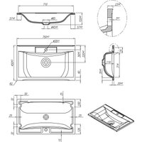 Умывальник Roxen Ariel 75 3001275