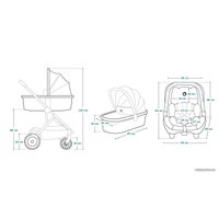 Универсальная коляска Lionelo Mika (3 в 1, темно-серый)