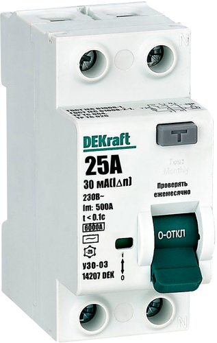 Устройство защитного отключения DEKraft УЗО-03 14207DEK