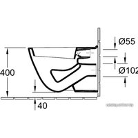 Унитаз подвесной Villeroy & Boch O.novo 5660HR01