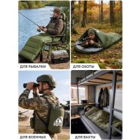 Спальный мешок RSP Outdoors Lager 150 R (оливково-зелёный, 220x75см, молния справа)