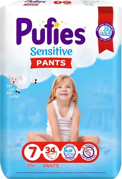 

Трусики-подгузники Pufies Sensitive Pants Extra Large+ 7 (34 шт)