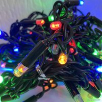 Гирлянда бахрома IQLED Бахрома с Flash мерцанием 230В 3x0.9 м (мульти/белый мерцающий на черном проводе)