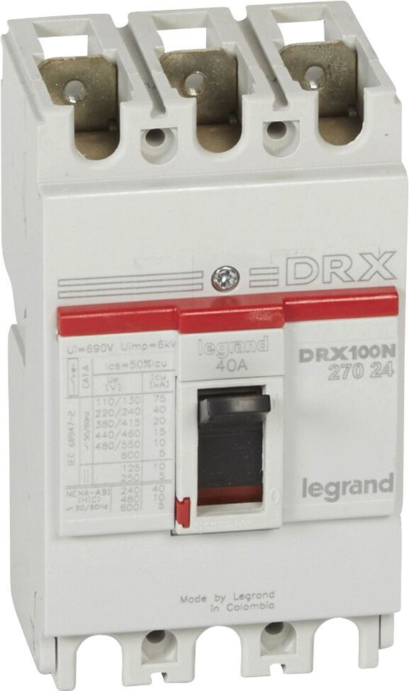 

Выключатель автоматический Legrand DRX 12540A 3P 20KA 27024