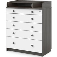 Детский комод Атон Мебель Leo ЛДСП 800/5 с органайзером (бодега темный/белый)