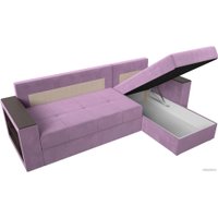 Угловой диван Лига диванов Дубай лайт правый 114167 (микровельвет сиреневый)