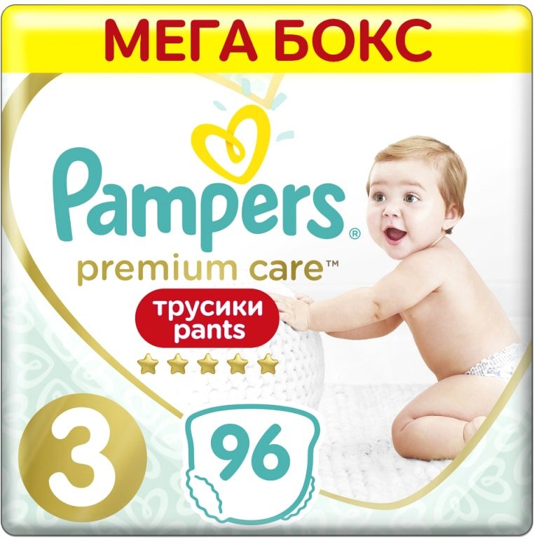 

Трусики-подгузники Pampers Premium Care Pants 3 Midi (96 шт)