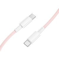 Кабель Borofone BX117 USB Type-C - USB Type-C (1 м, розовый)