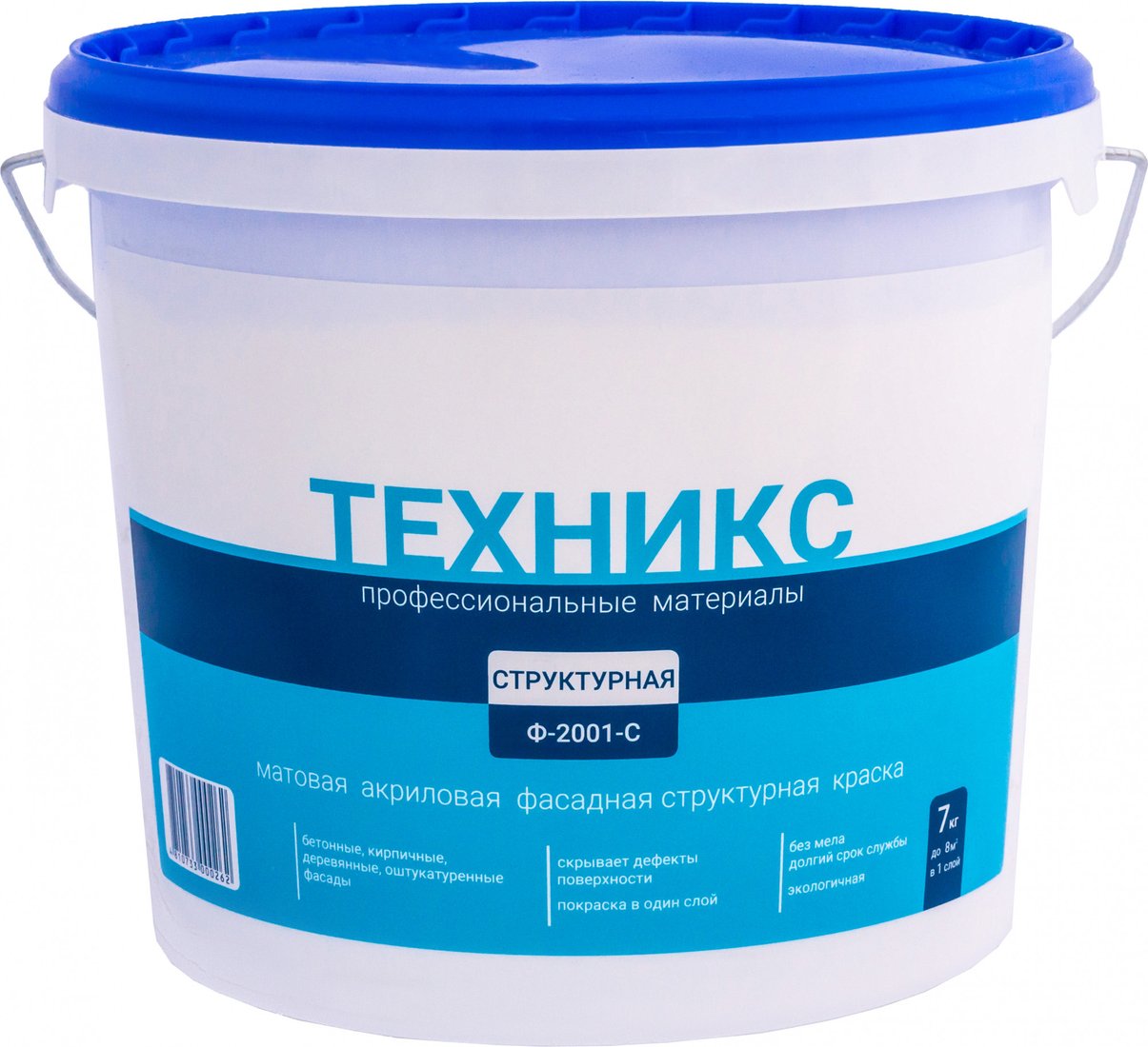 

Краска Техникс Структурная Ф-2001С P 7 кг (белый)