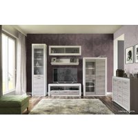 Шкаф-пенал Anrex Olivia 1V1D Вудлайн Кремовый/Дуб Анкона