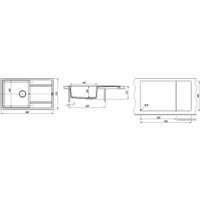 Кухонная мойка Florentina Липси 860 (антрацит)