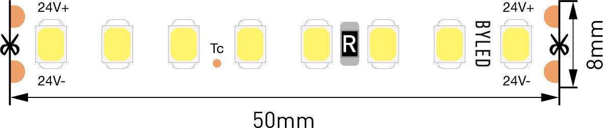 

Светодиодная лента Byled BLS2835-160-24-14.4-NW-LUX