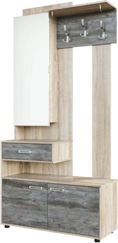 Стенка SV-Мебель Визит-1 К с зеркалом (дуб сонома/сосна джексон)