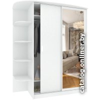 Шкаф-купе Кортекс-мебель Лагуна ШК05-01 левая консоль (белый) в Солигорске