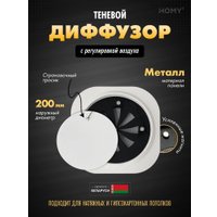 Вентиляционная решетка HOMY AIR круглый A125WR d200 (белая)