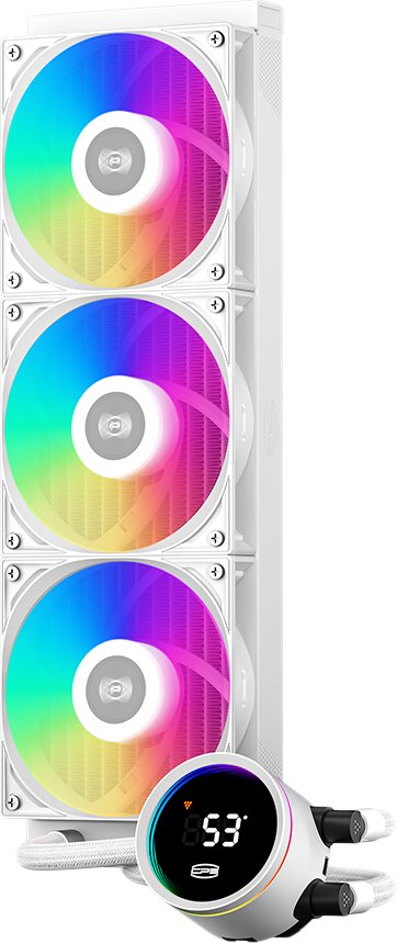 

Система жидкостного охлаждения для процессора PCCooler DA360 Pro ARGB Digital (белый)