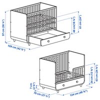 Классическая детская кроватка Ikea Myllra 90483584