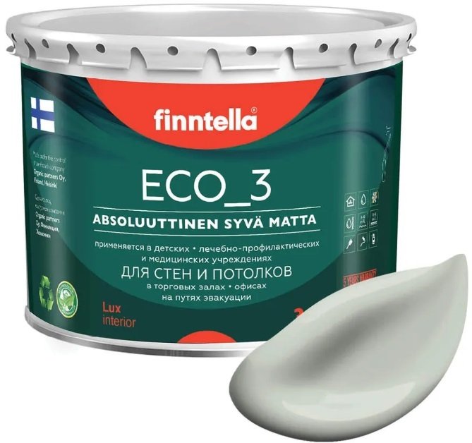 

Краска Finntella Eco 3 Wash and Clean Kanarian F-08-1-3-LG100 2.7 л (св.-зеленый)