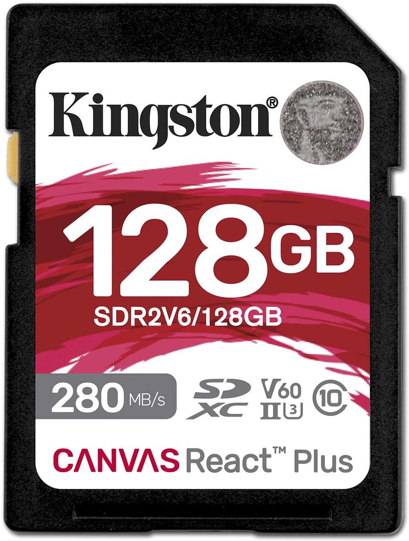 Карта памяти Kingston Canvas React Plus SDXC 128GB SDR2V6/128GB