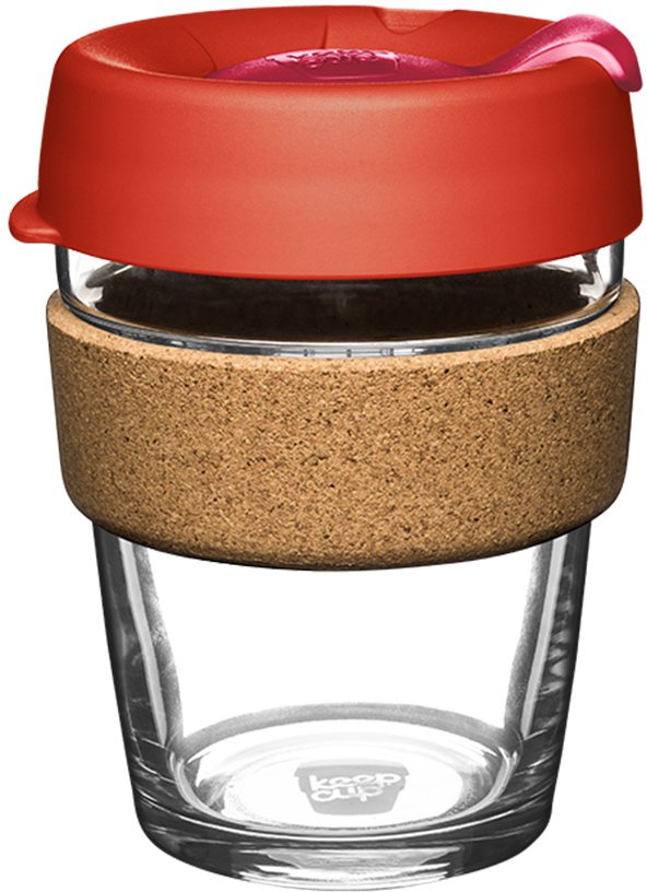 

Многоразовый стакан KeepCup Brew Cork M Black 340мл (красный)