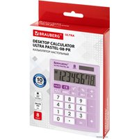 Бухгалтерский калькулятор BRAUBERG Ultra Pastel-08-PR 250516 (сиреневый)
